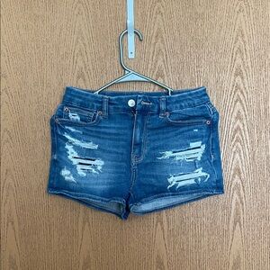 American Eagle Outfitters Ripped Blue Jean Shorts